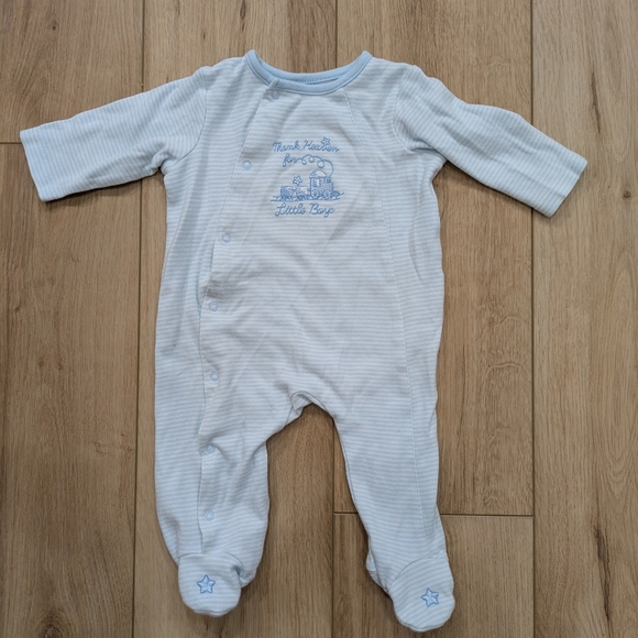 Little Me Embroidered Baby Boy Sleeper - Picture 1 of 3